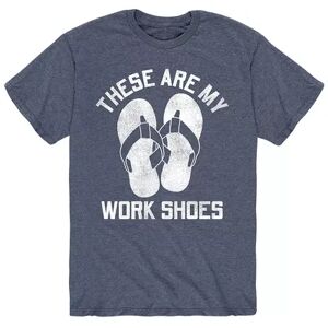 Licensed Character Men's These Are Work Shoes Sandals Tee, Size: Medium, Blue