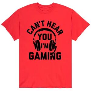 Licensed Character Men's Cant Hear You Gaming Tee, Size: Large, Red