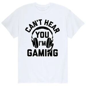 Licensed Character Men's Cant Hear You Gaming Tee, Size: Medium, White