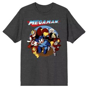 Licensed Character Men's Capcom MegaMan Characters Vintage Tee, Size: Large, Grey