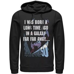 Licensed Character Men's Star Wars I Was Born A Long Time Ago 50th Birthday Portrait Hoodie, Size: Medium, Black