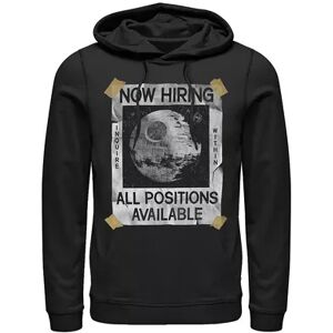 Licensed Character Men's Star Wars Now Hiring On The Death Star Hoodie, Size: XXL, Black