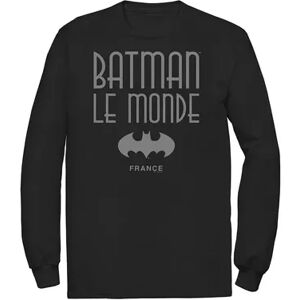 Big & Tall DC Comics Batman: Le Monde France Icon Logo Tee, Men's, Size: 4XLT, Black