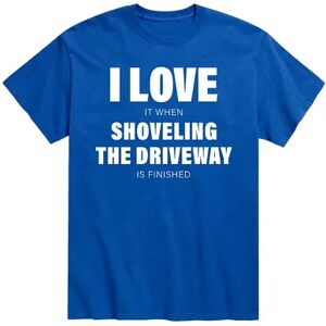 Licensed Character Men's Love Shoveling The Driveway Tee, Size: Medium, Blue