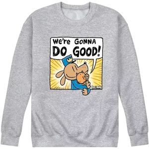 Licensed Character Men's Dog Man Lil Petey Do Good Sweatshirt, Size: Small, Med Grey