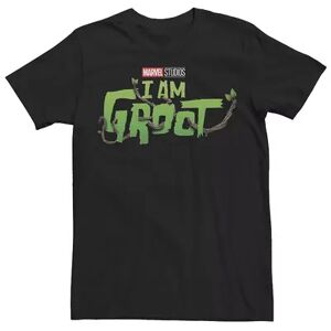 Licensed Character Men's Marvel I am Groot Green Logo Tee, Size: XXL, Black