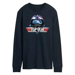 Licensed Character Men's Top Gun Maverick Helmet Long Sleeve Tee, Size: Large, Blue