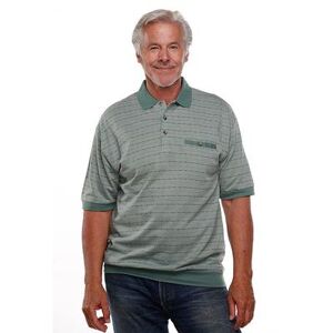 Classics By Palmland Men's Classics By Palmland Jacquard Banded-Hem Shirt, Size: Medium, Green