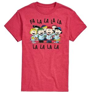 Licensed Character Men's Peanuts Fa La La Tee, Size: Medium, Red