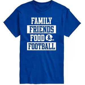 License Big & Tall Family Friends Food Football Tee, Men's, Size: 3XL Tall, Med Blue