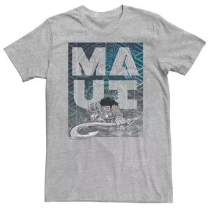 Licensed Character Big & Tall Disney Moana Maui Epic Fish Hook Poster Tee, Men's, Size: 4XL Tall, Med Grey