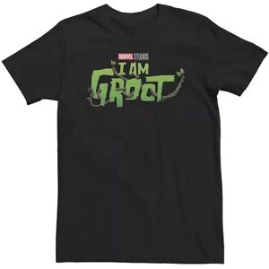 Licensed Character Big & Tall Marvel I am Groot Green Logo Tee, Men's, Size: 4XL Tall, Black