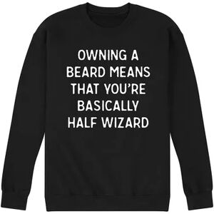 Licensed Character Men's Owning A Beard Sweatshirt, Size: Small, Black