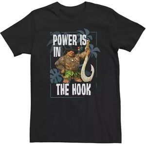 Licensed Character Big & Tall Disney Moana Maui Power Is In The Hook Portrait Tee, Men's, Size: 3XL Tall, Black