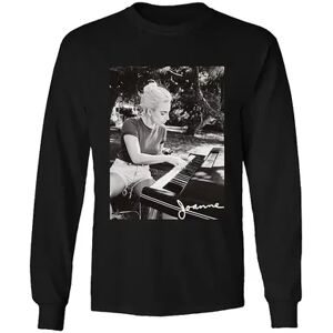 Licensed Character Men's Lady Gaga Joanne Piano Long Sleeve Tee, Size: XXL, Black