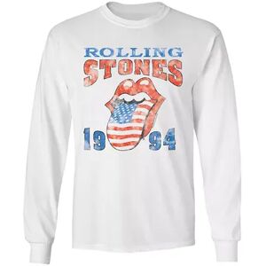 Licensed Character Men's Rolling Stones 94 Bootleg Long Sleeve Tee, Size: XL, White