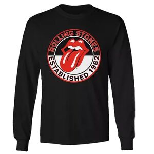 Licensed Character Men's Rolling Stones Est 1962 Long Sleeve Tee, Size: Large, Black