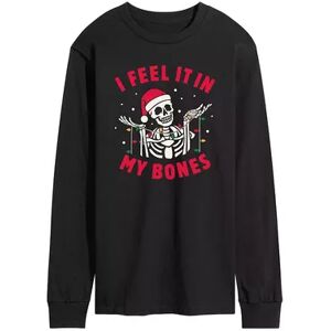 Licensed Character Men's I Feel It In My Bones Long Sleeve Tee, Size: Medium, Black