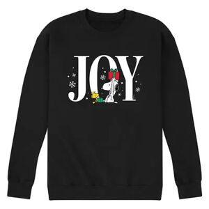 Licensed Character Men's Peanuts Snoopy Woodstock Joy Sweatshirt, Size: XL, Black