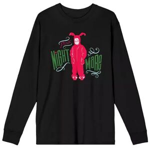 Licensed Character Men's A Christmas Story Ralphie Long Sleeve Tee, Size: Medium, Black