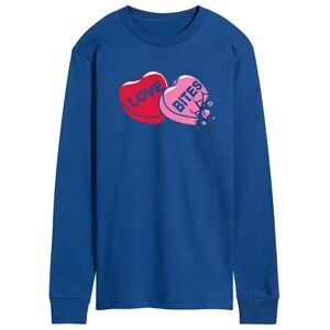 Licensed Character Men's Love Bites Candy Long Sleeve Tee, Size: Medium, Med Blue