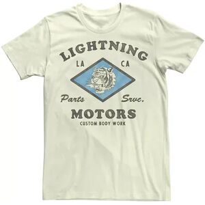 Licensed Character Men's Lightning Motors Body Work Tee, Size: Medium, Natural