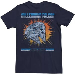 Licensed Character Men's Star Wars Millennium Falcon Distressed Vintage Tee, Size: XXL, Blue