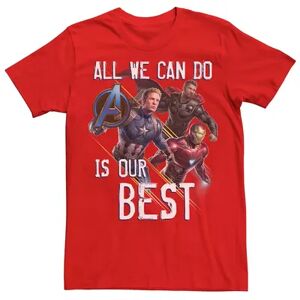 Licensed Character Men's Marvel Avengers Captain America Thor Iron Man Our Best Tee, Size: 3XL, Red