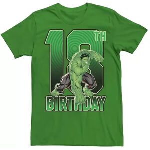 Licensed Character Men's Marvel's Hulk 18th Birthday Tee, Size: 3XL, Med Green