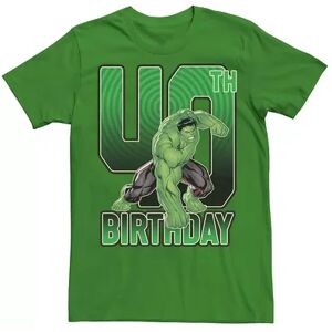 Licensed Character Men's Marvel's Hulk 40th Birthday Tee, Size: XXL, Med Green