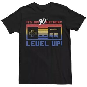 Licensed Character Men's Nintendo 30th Birthday Level Up Tee, Size: XXL, Black