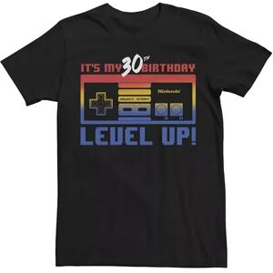 Licensed Character Men's Nintendo 30th Birthday Level Up Tee, Size: 3XL, Black