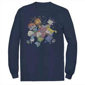 Licensed Character Men's Rugrats Group Sweet Snacks Long Sleeve Tee, Size: Large, Blue