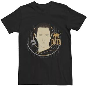 Licensed Character Men's Star Trek Data Head Shot Portrait Logo Tee, Size: XXL, Black