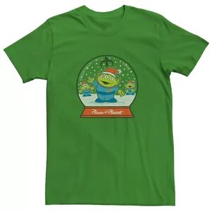 Licensed Character Men's Disney / Pixar Toy Story Aliens Pizza Planet Snowglobe Tee, Size: Small, Med Green