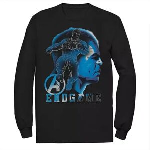 Marvel Men's Marvel Endgame Hulk Blue Hue Portrait Long Sleeve Graphic Tee, Size: Medium, Black