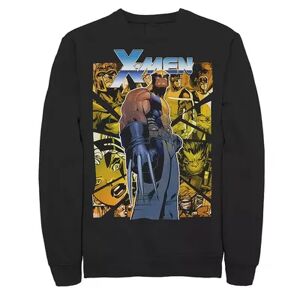 Men's Marvel X-Men Wolverine Shattered Class Collage Graphic Fleece Pullover, Size: Small, Black