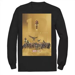 Men's Marvel Studios 10 Years of Heroes Poster Long Sleeve Graphic Tee, Size: XL, Black