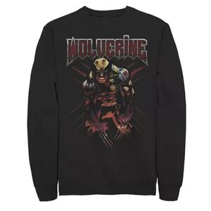 Men's Marvel X-Men Wolverine Epic Regenerative Rock Graphic Fleece Pullover, Size: Medium, Black