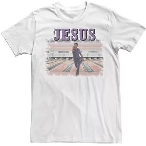 Licensed Character Men's The Big Lebowski The Jesus Bowling Photo Tee, Size: Large, White