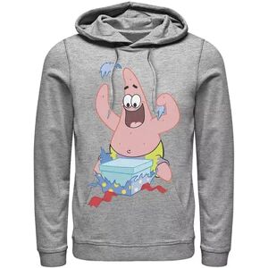 Nickelodeon Men's Nickelodeon SpongeBob SquarePants Patrick Star Holiday Hoodie, Size: Medium, Med Grey