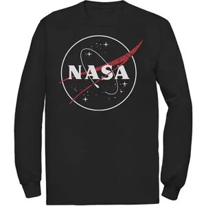 Licensed Character Men's NASA Hollow Circle Logo Long Sleeve Graphic Tee, Size: Small, Black