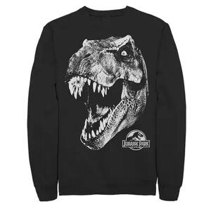 Jurassic World Men's Jurassic Park T-Rex White Head Roaring Fleece Graphic Pullover, Size: XXL, Black