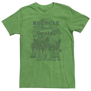 Men's Star Wars Jawas Recycle Your Droids Save The Galaxy Portrait Graphic Tee, Size: Medium, Med Green