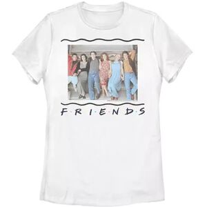 Licensed Character Juniors' Friends Group Porch Photo Tee, Girl's, Size: XL, White