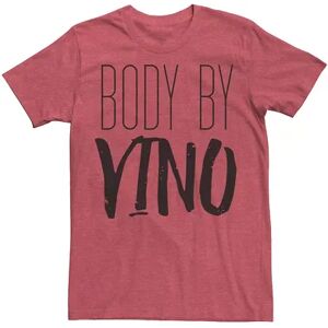 Licensed Character Men's Body By Vino Word Stack Graphic Tee, Size: Small, Red