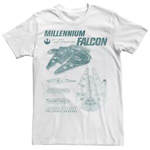 Men's Star Wars Millennium Falcon Profile Tee, Size: Small, White