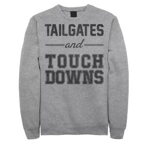Licensed Character Men's Tailgates And Touchdowns Word Stack Graphic Fleece Pullover, Size: XXL, Med Grey