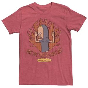 Licensed Character Men's Beavis and Butt-Head Cornholio Flames Graphic Tee, Size: XXL, Red