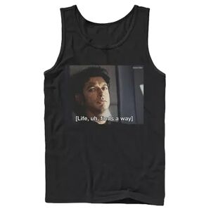 Licensed Character Men's Jurassic Park Life Finds A Way Goldblum Jeff Stare Tank Top, Size: Large, Black
